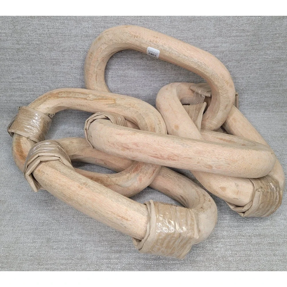 Pottery Barn Wood Chain Link Decor 44
